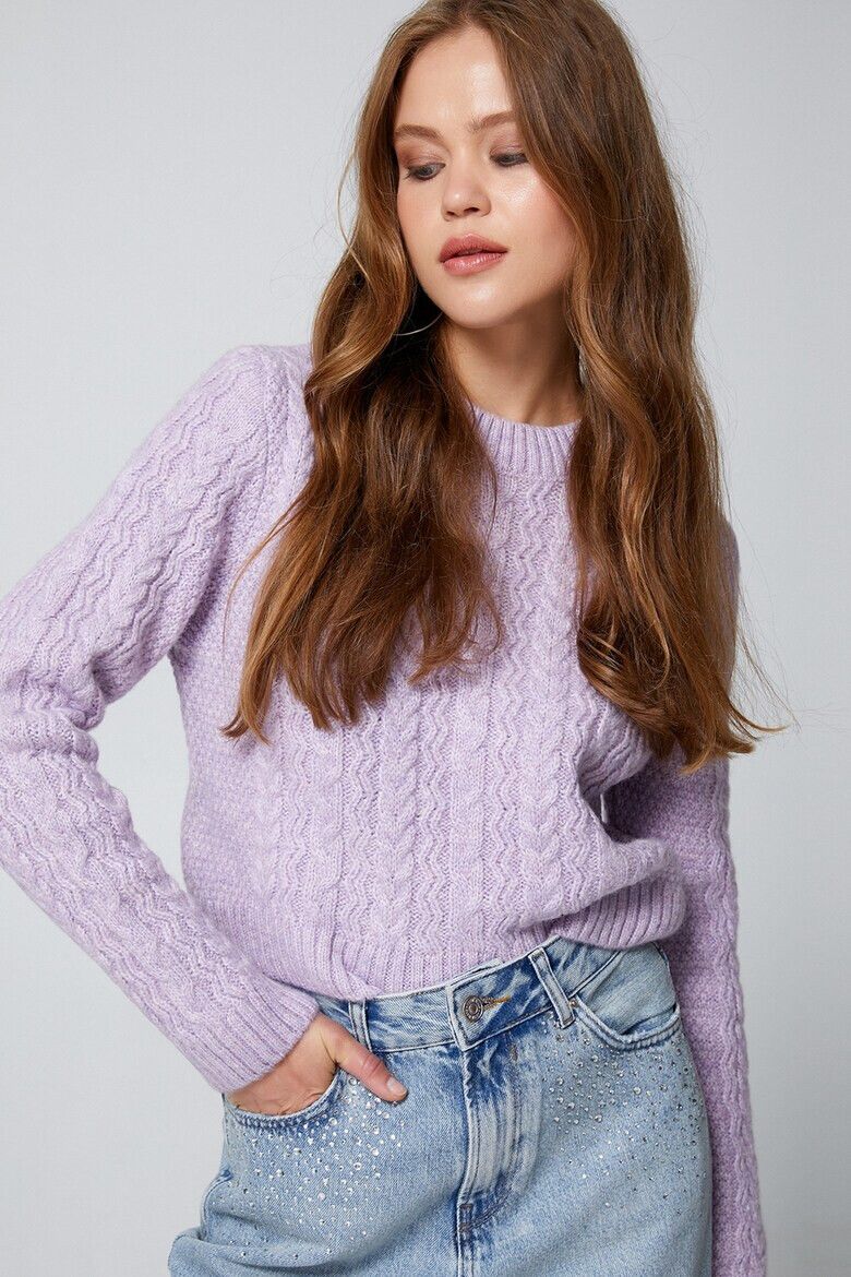 KOTON Пуловер с плетка осморка - Pepit.bg