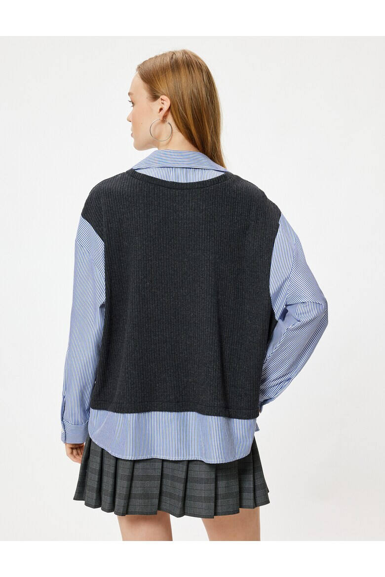 KOTON Широка риза с дизайн 2 в 1 - Pepit.bg