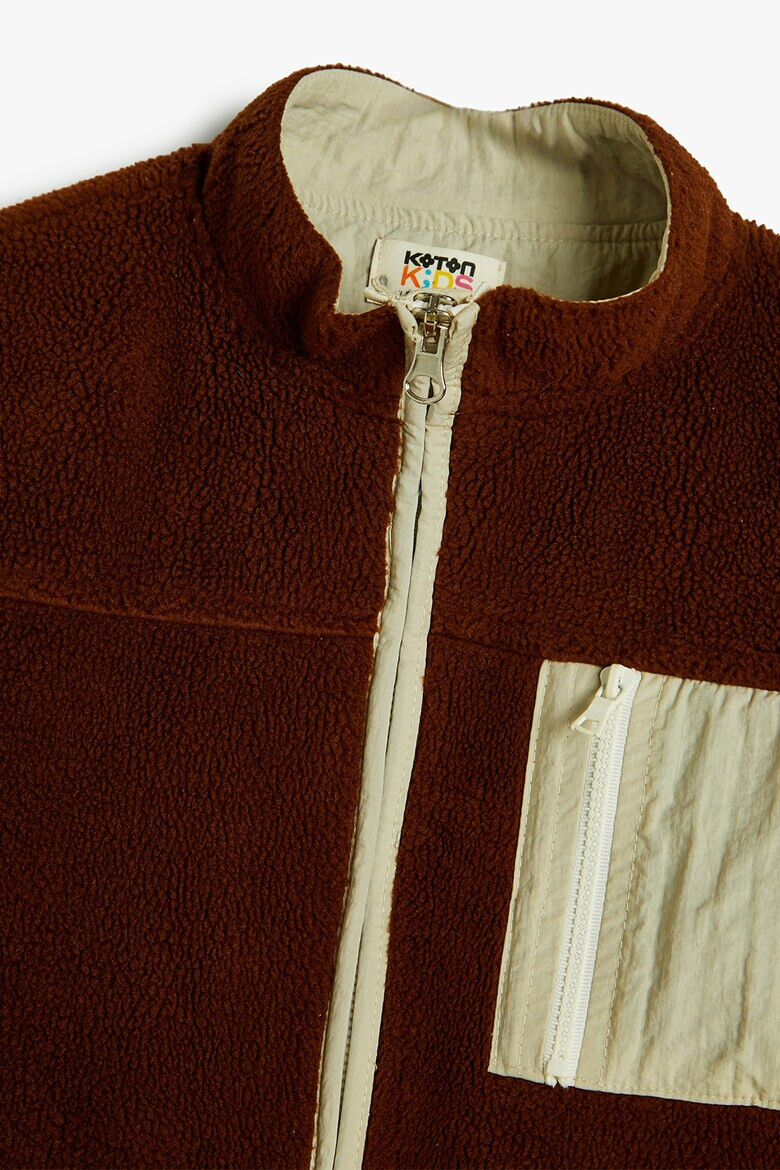 KOTON Zipped Fleece Jacket With Contrasting Details - Pepit.bg