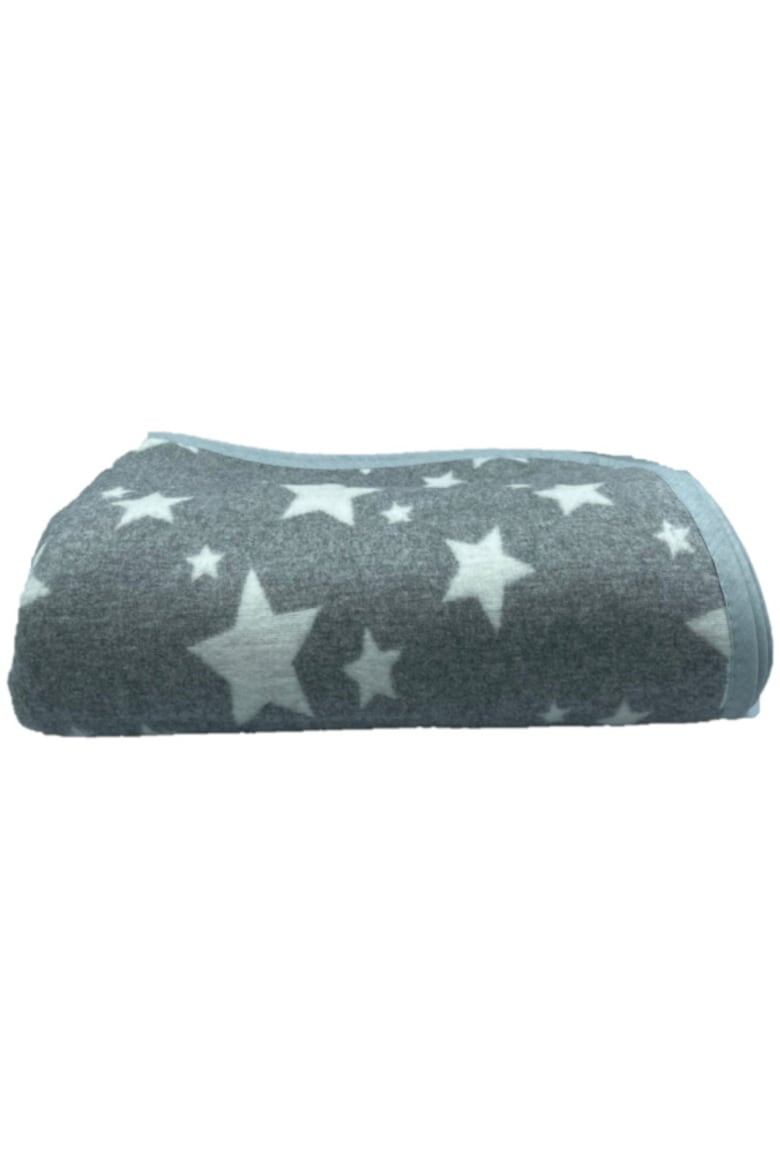 Kring Одеяло Grey Stars 110X140 см 220 гр/м2 Памук 50% Полиестер 50% Сив - Pepit.bg