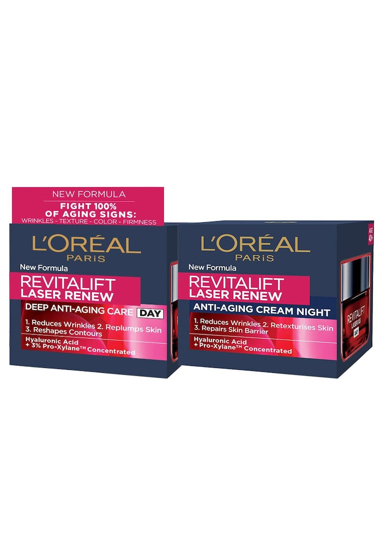 L'Oreal Paris Комплект Revitalift Laser Renew: Дневен крем против бръчки 50 мл + Нощен крем против бръчки 50 мл - Pepit.bg