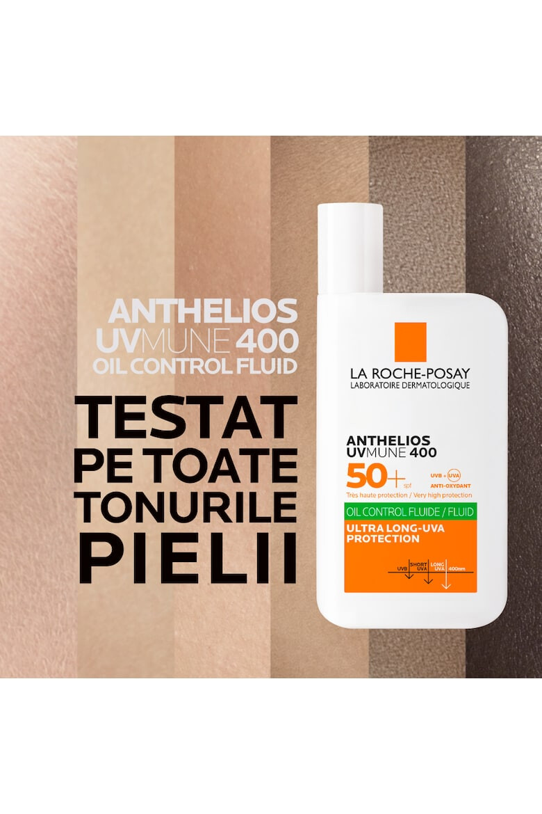 La Roche-Posay Слънцезащитен флуид за лице Invisible ANTHELIOS UVMUNE400 Oil Control SPF 50+ За смесена-мазна кожа 50 мл - Pepit.bg