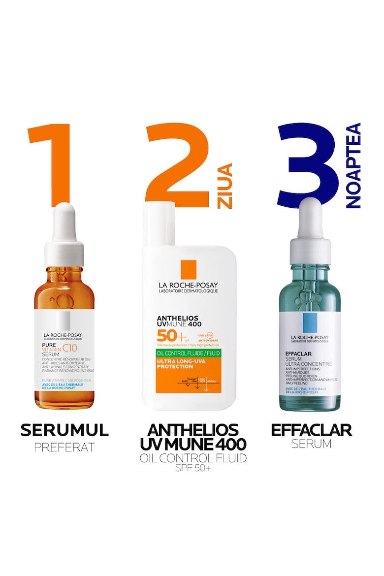 La Roche-Posay Слънцезащитен флуид за лице Invisible ANTHELIOS UVMUNE400 Oil Control SPF 50+ За смесена-мазна кожа 50 мл - Pepit.bg