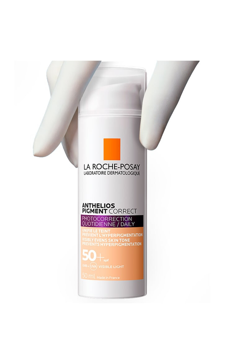 La Roche-Posay Слънцезащитен крем за лице с цвят La Roche Posay-Anthelios Pigment Correct SPF 50 - С действие против пигментни петна - Light shade - 50 мл - Pepit.bg