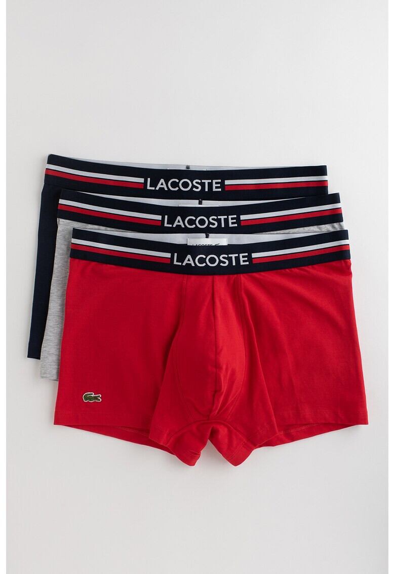 Lacoste Боксерки с лого на талията - 3 чифта - Pepit.bg