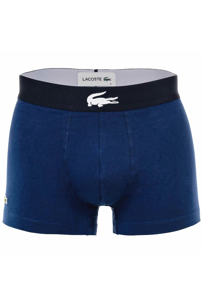 Lacoste Боксерки с памук с лого - 3 чифта - Сив/Тъмносин - Pepit.bg