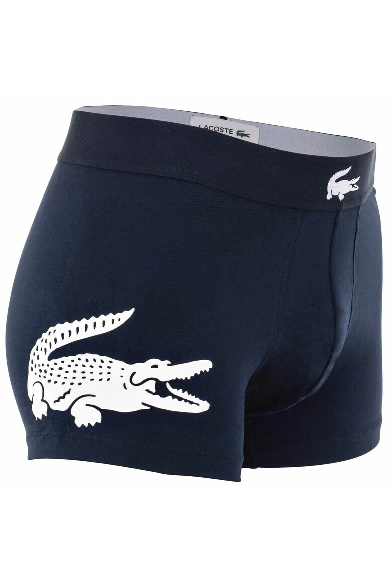 Lacoste Боксерки с памук с лого - 3 чифта - Сив/Тъмносин - Pepit.bg