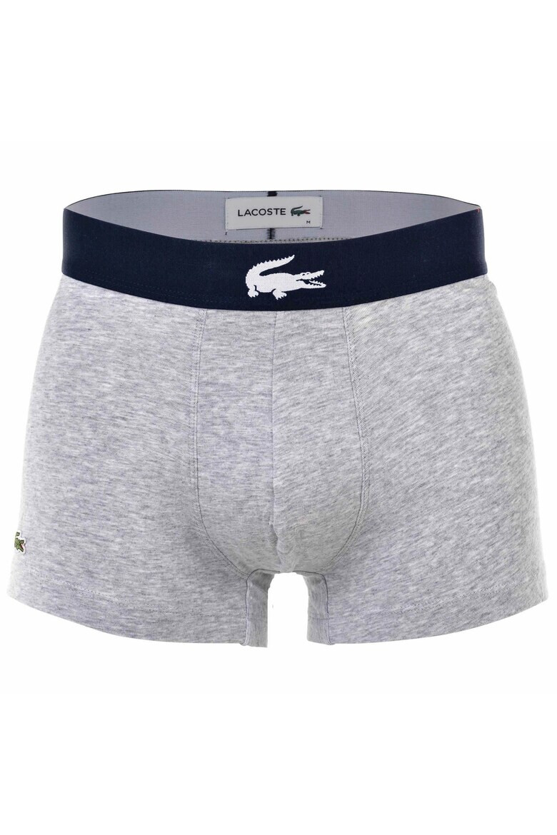 Lacoste Боксерки с памук с лого - 3 чифта - Сив/Тъмносин - Pepit.bg
