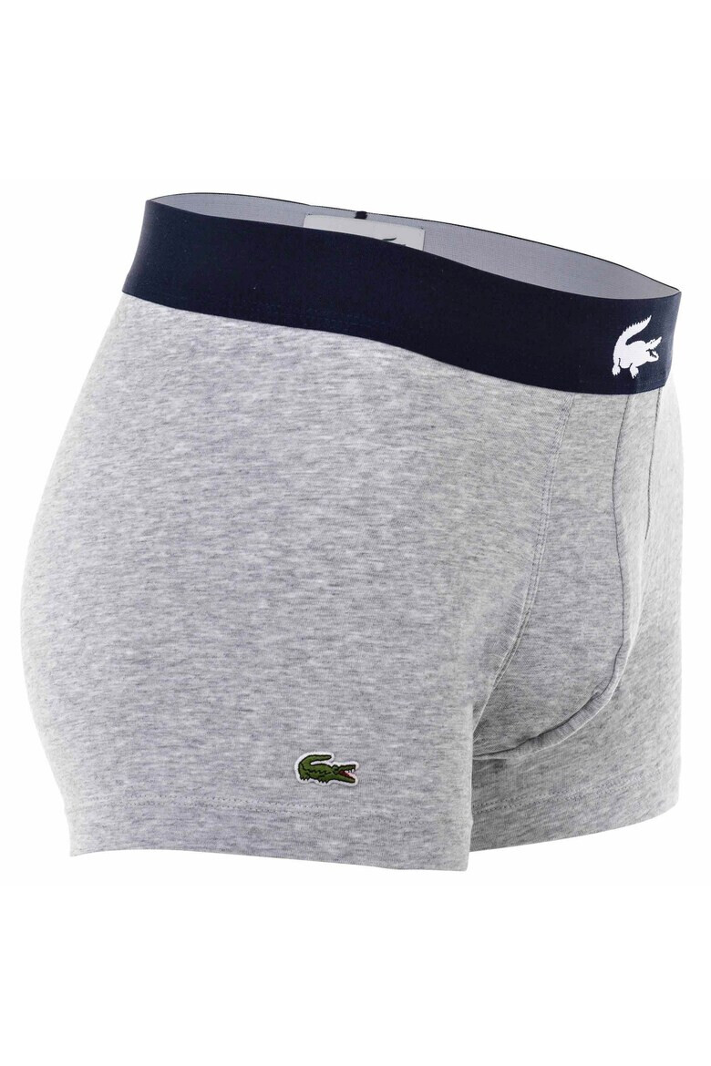 Lacoste Боксерки с памук с лого - 3 чифта - Сив/Тъмносин - Pepit.bg