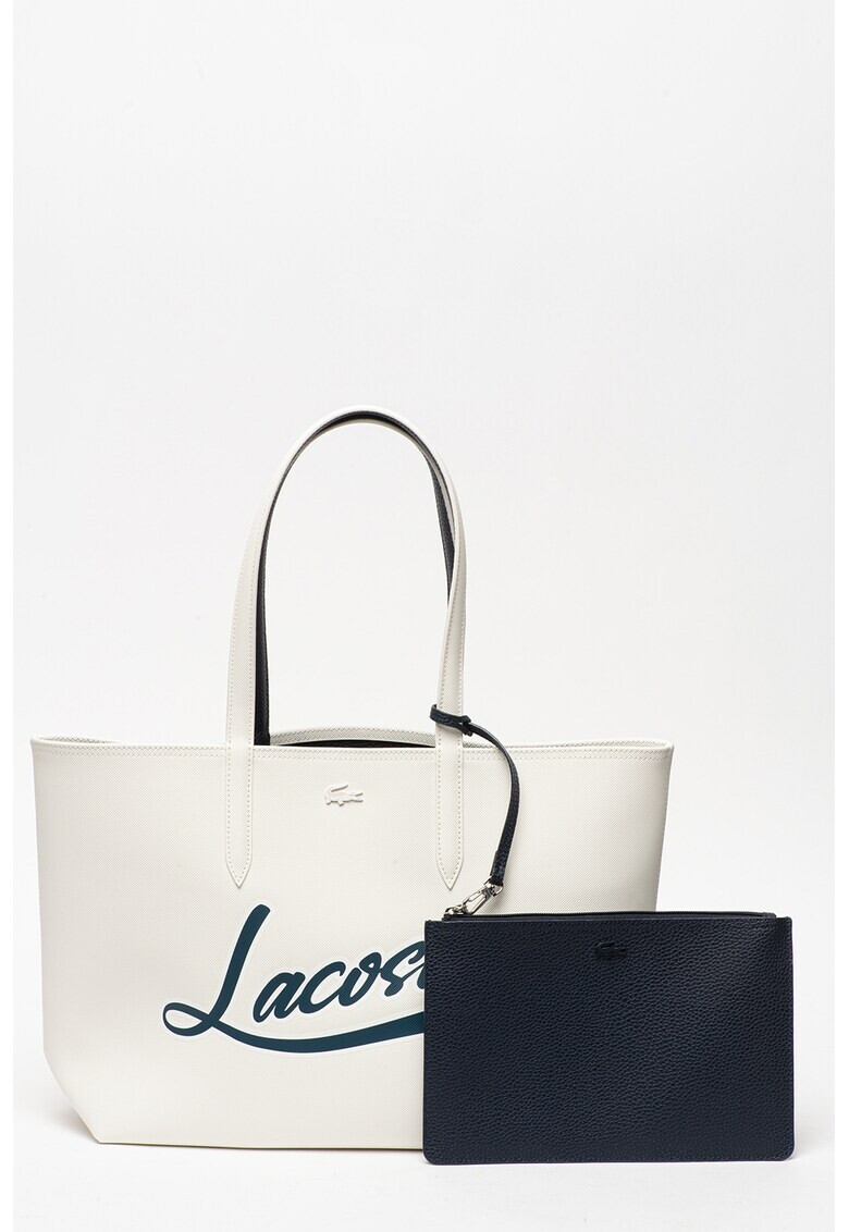 Lacoste Двулицева чанта с лого - Pepit.bg