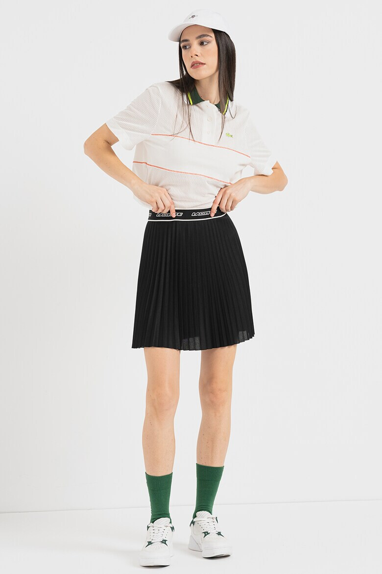 Lacoste Мрежеста тениска с яка - Pepit.bg