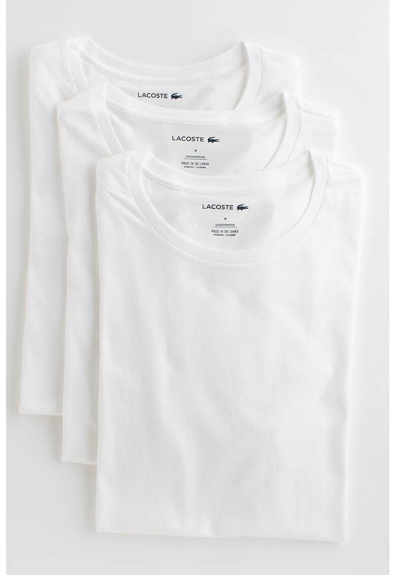 Lacoste Памучна домашна тениска - 3 броя - Pepit.bg