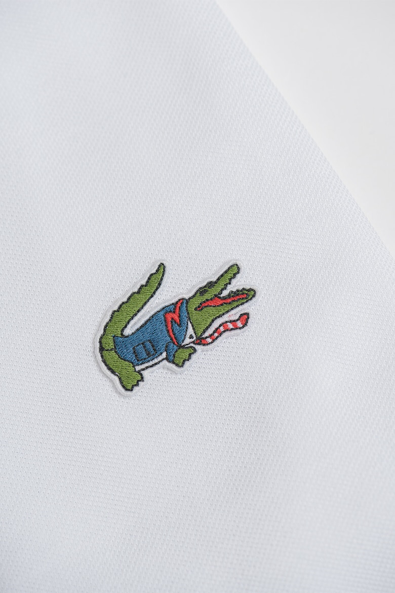 Lacoste Памучна тениска с яка и пике ефект - Pepit.bg