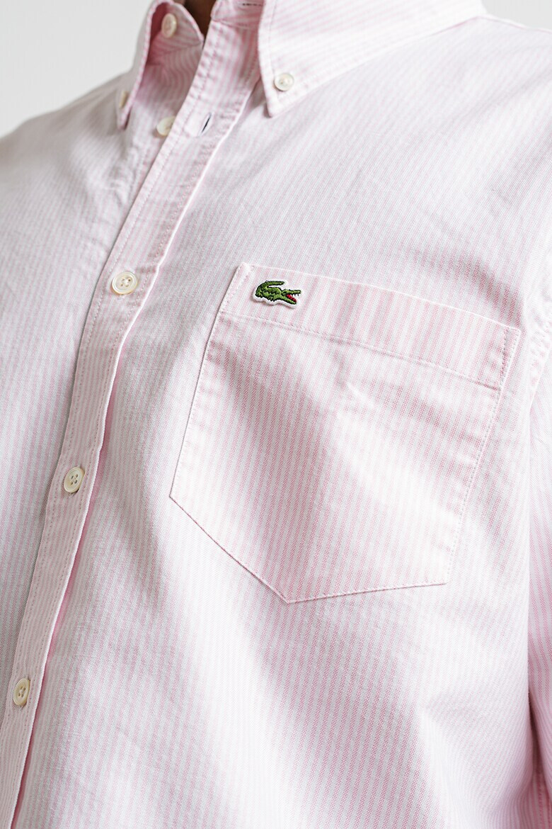 Lacoste Рирана риза Oxford с джоб на гърдите - Pepit.bg