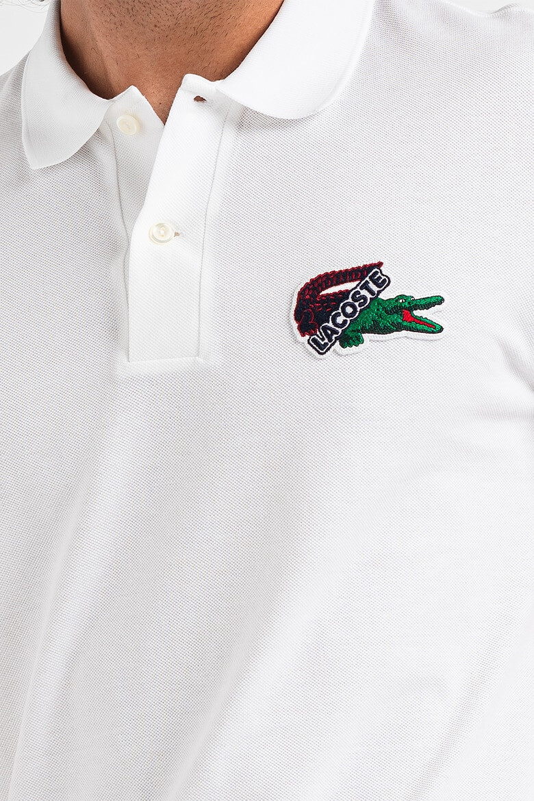 Lacoste Тениска от пике с яка и бродирано лого - Pepit.bg