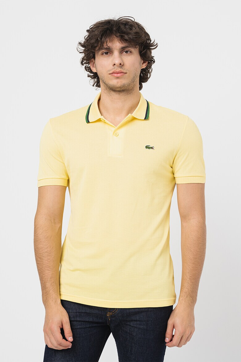 Lacoste Тениска с яка и бродирано лого - Pepit.bg