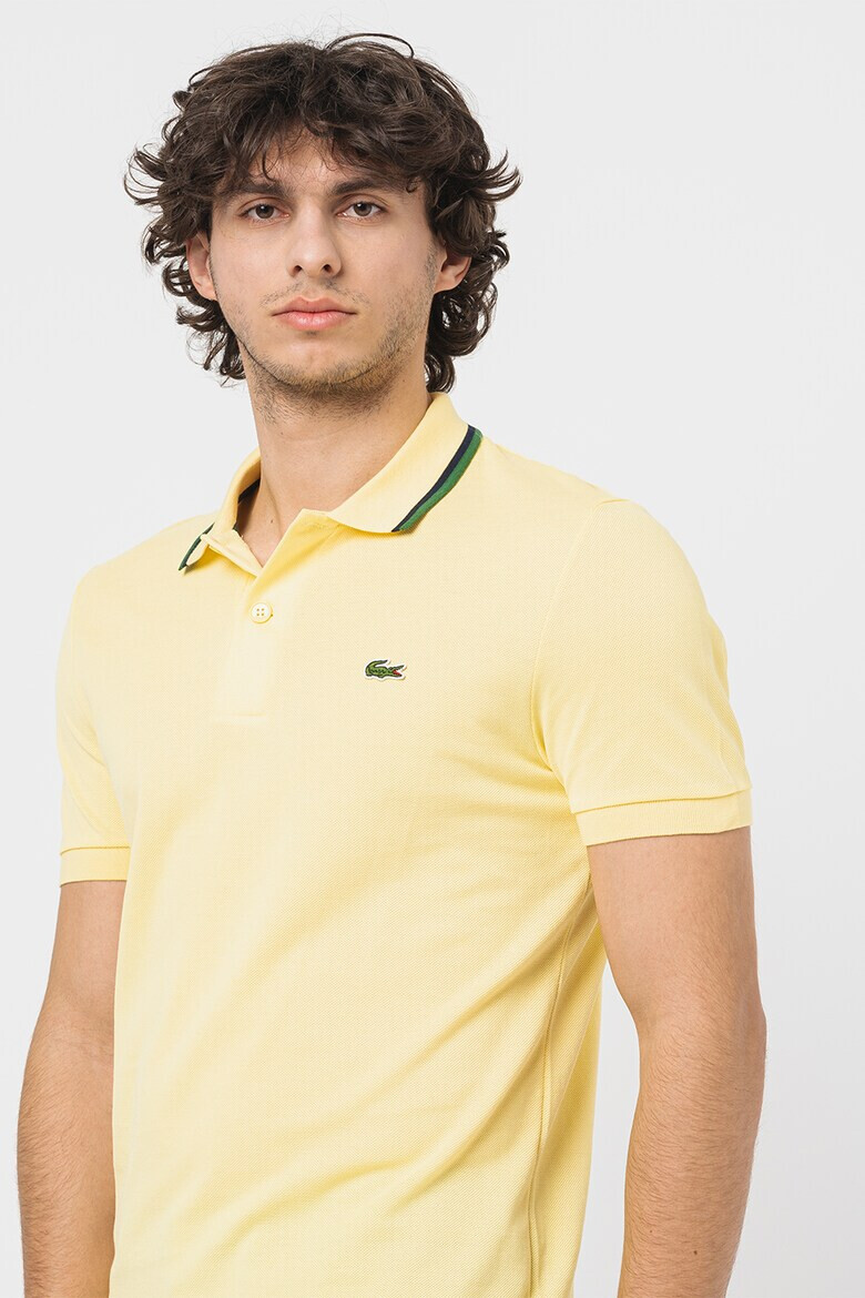 Lacoste Тениска с яка и бродирано лого - Pepit.bg