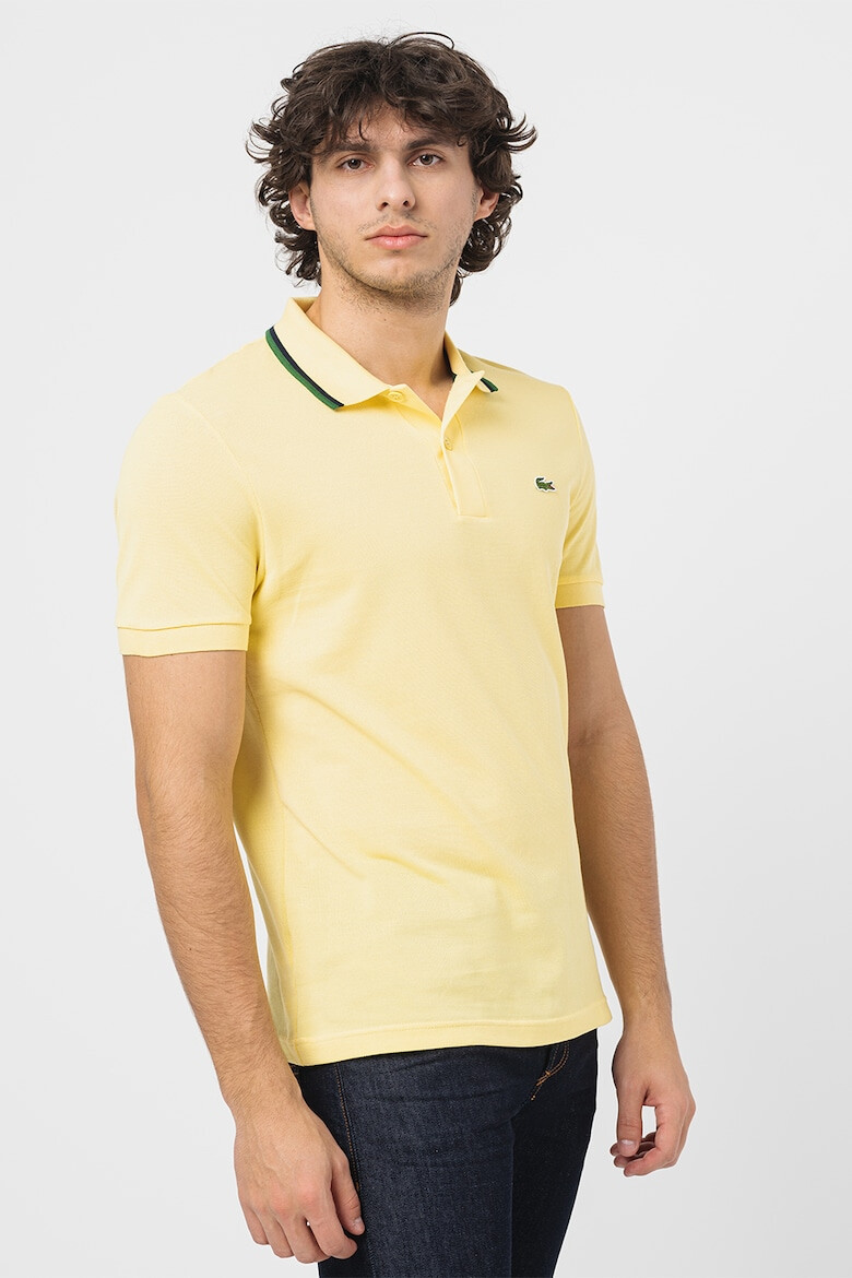 Lacoste Тениска с яка и бродирано лого - Pepit.bg