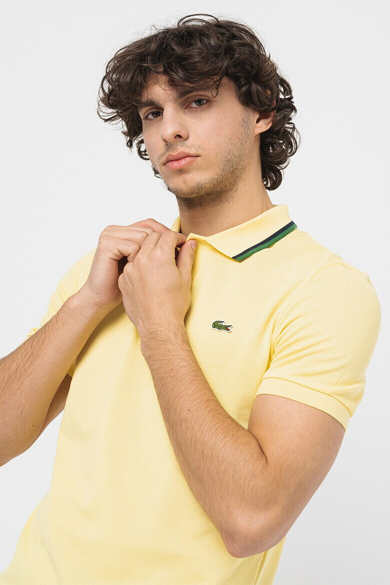 Lacoste Тениска с яка и бродирано лого - Pepit.bg