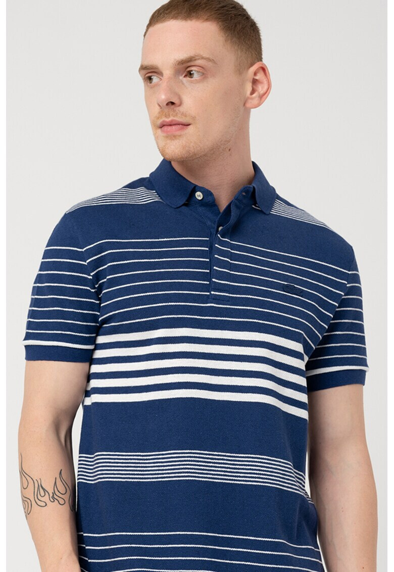 Lacoste Тениска с лен с яка - Pepit.bg