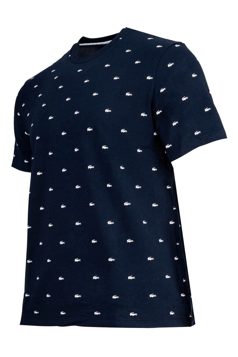Lacoste Тениска с лого - Бял/Син - Pepit.bg