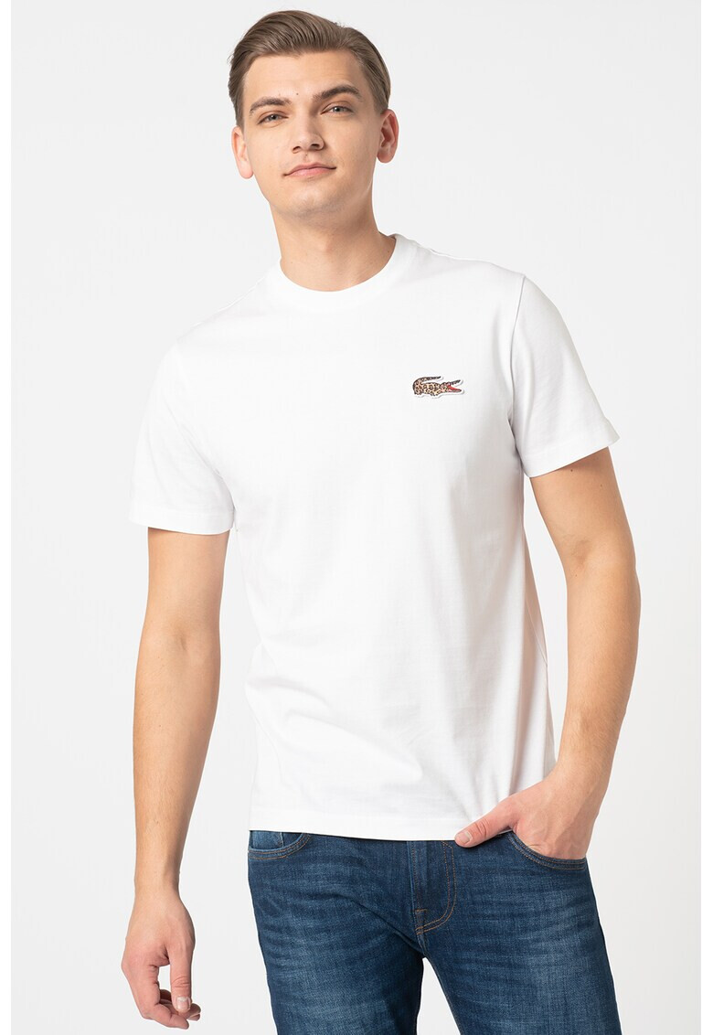 Lacoste Тениска с овално деколте и бродирано лого - Pepit.bg