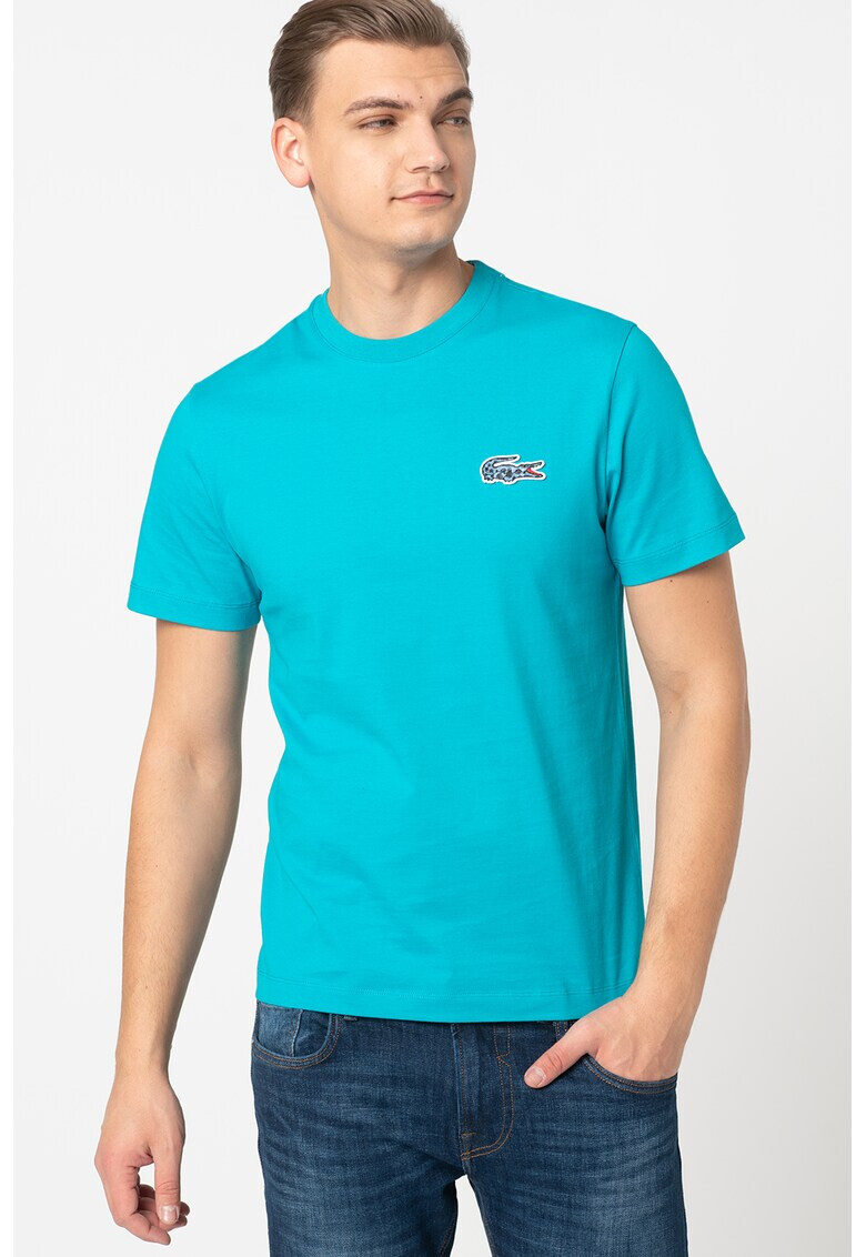 Lacoste Тениска с овално деколте и бродирано лого - Pepit.bg