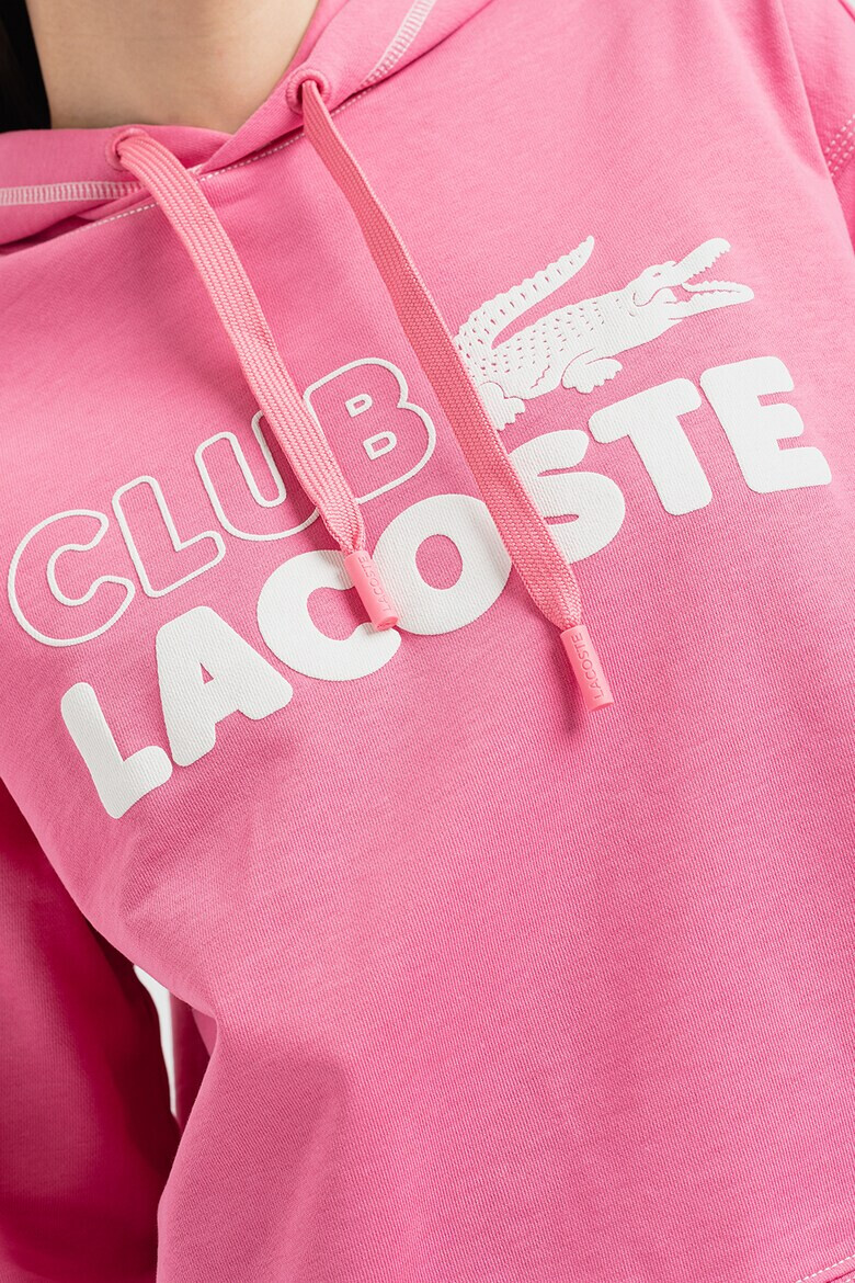 Lacoste Уголемено памучно худи - Pepit.bg