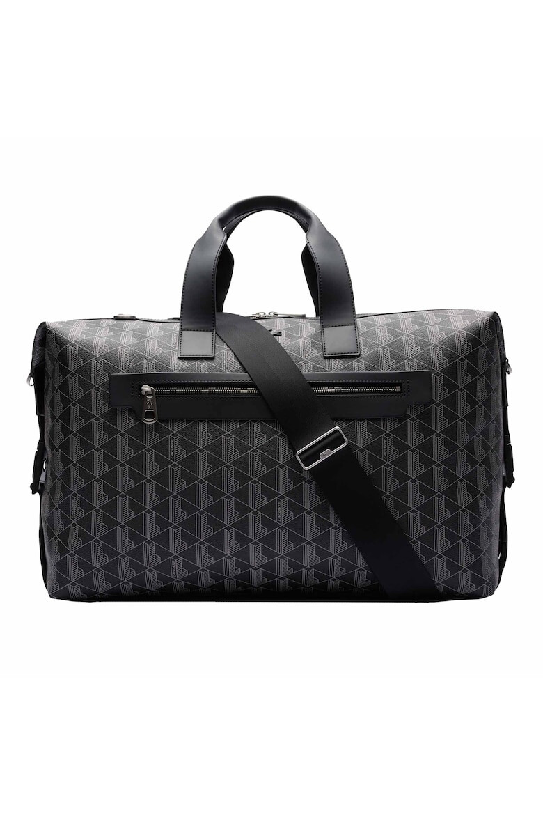 Lacoste Унисекс сак Weekender с монограми - Черен/Сив - Pepit.bg