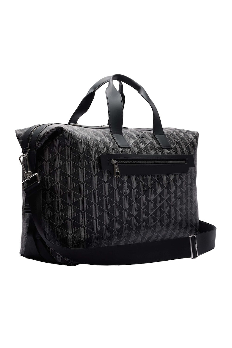 Lacoste Унисекс сак Weekender с монограми - Черен/Сив - Pepit.bg