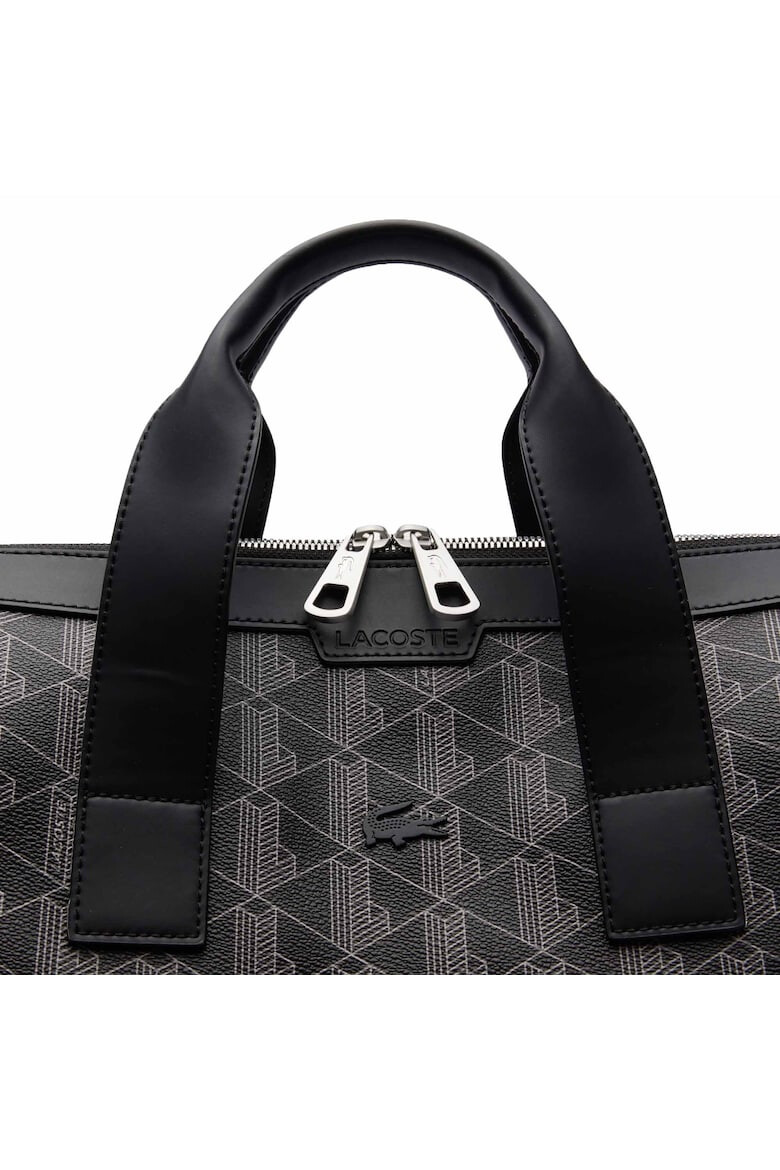 Lacoste Унисекс сак Weekender с монограми - Черен/Сив - Pepit.bg