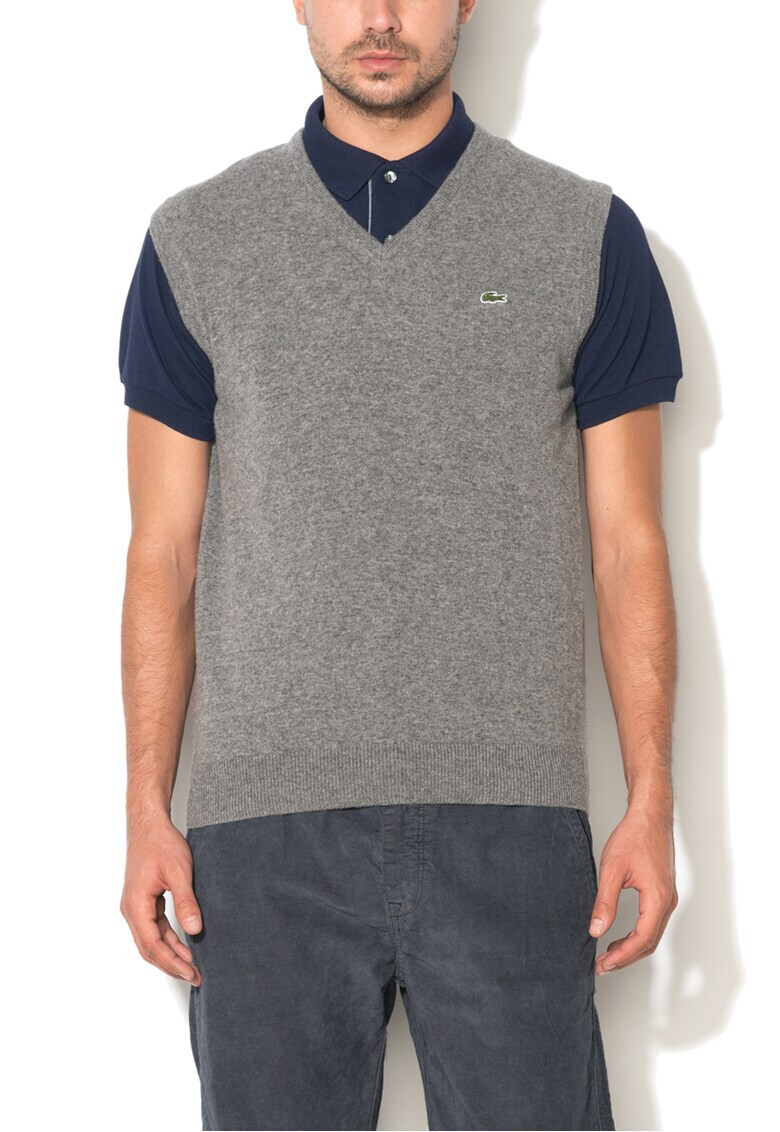 Lacoste Вълнен елек в сив меланж - Pepit.bg
