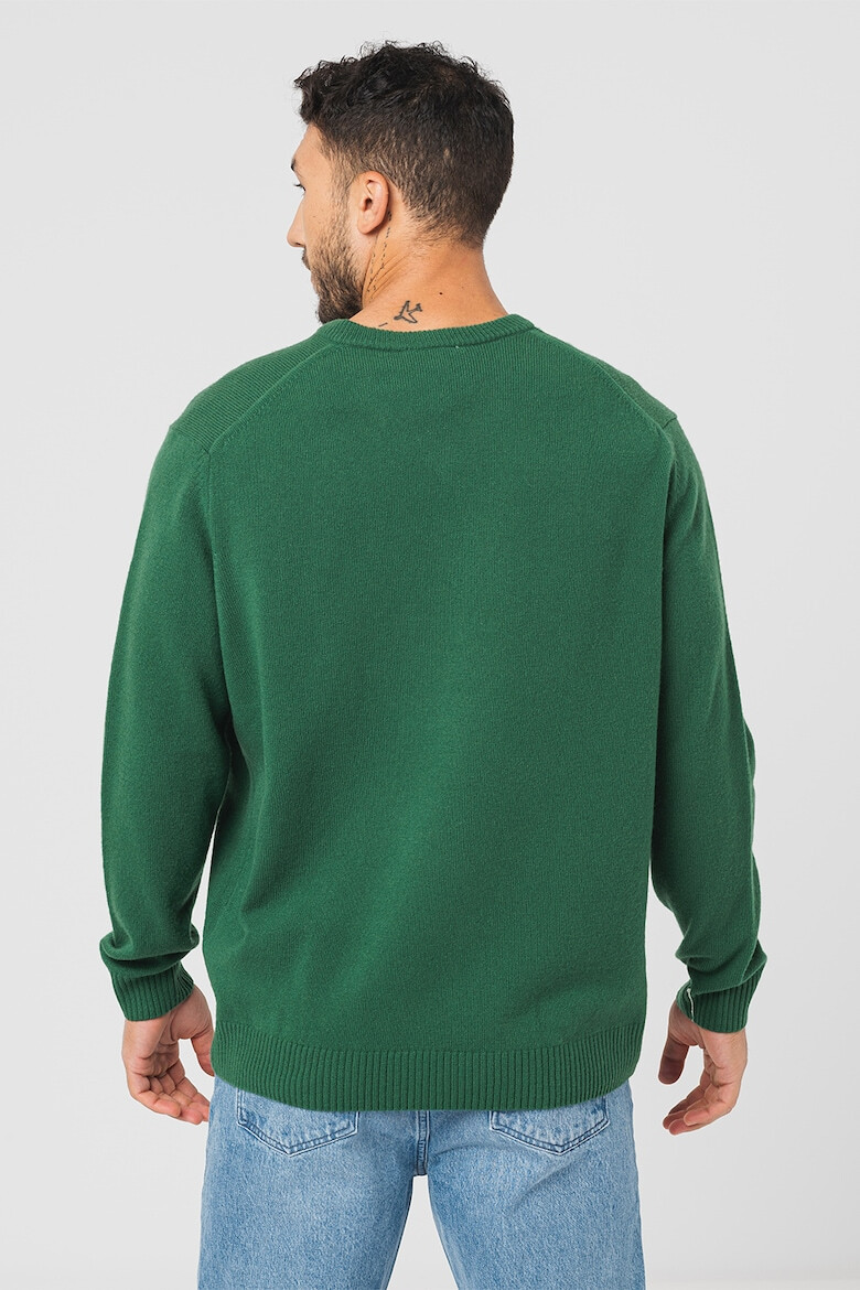 Lacoste Вълнен пуловер с шпиц - Pepit.bg