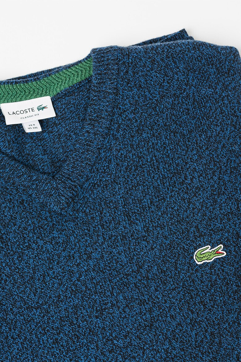Lacoste Вълнен пуловер с шпиц - Pepit.bg