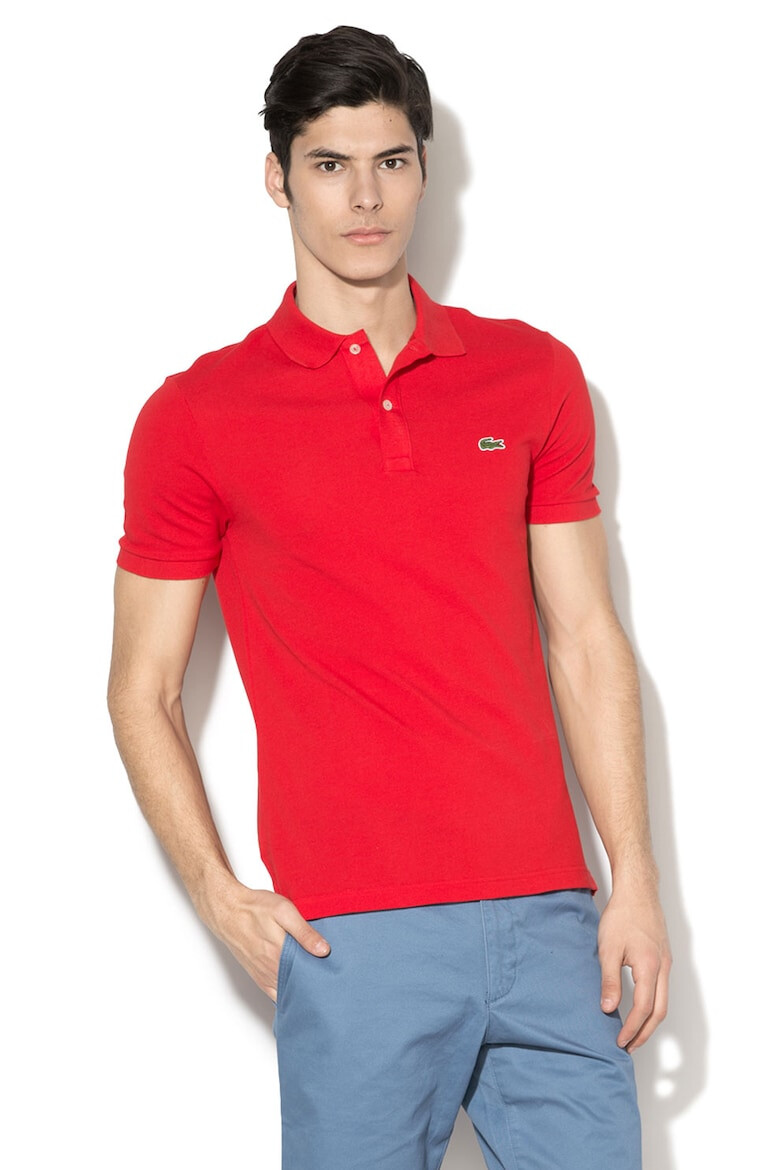 Lacoste Вталена тениска от пике с яка PH4012-00-031 - Pepit.bg