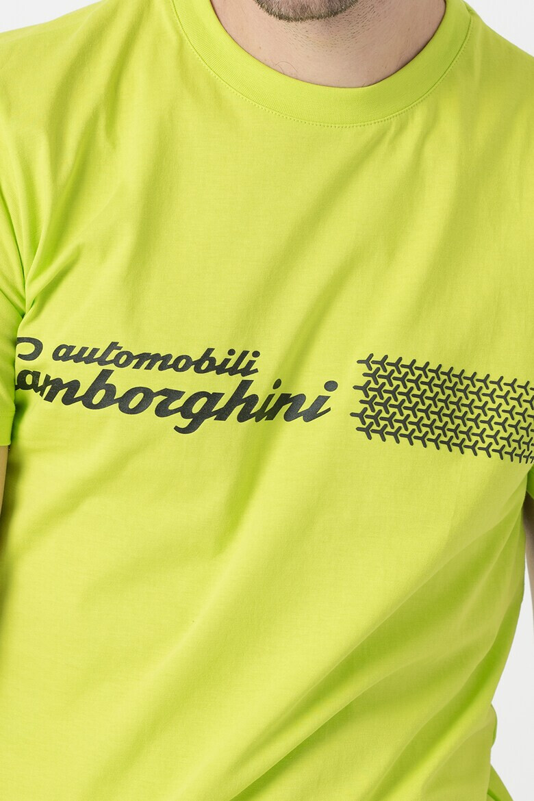 Lamborghini Тениска с овално деколте и лого - Pepit.bg
