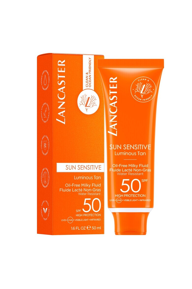 Lancaster Слънцезащитен лосион за лице Oil-Free Face Milky Fluid SPF 50 50 мл - Pepit.bg