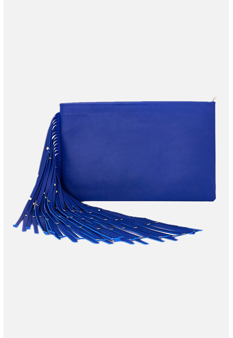 Laura Olaru Кожен клъч Blue Fringes - Pepit.bg