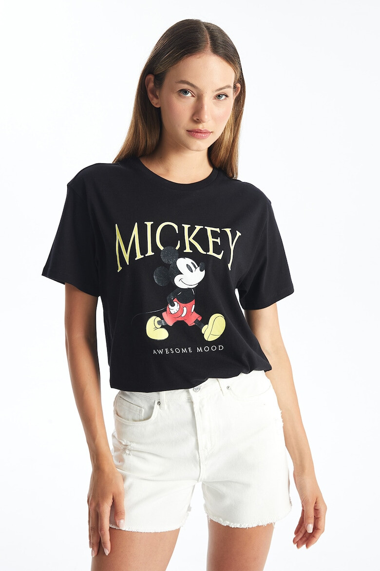 LC WAIKIKI Памучна тениска с шарка на Mickey Mouse - Pepit.bg