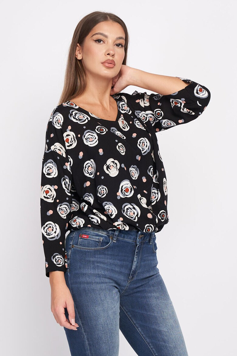Lee Cooper Блуза с овално деколте и десен - Pepit.bg