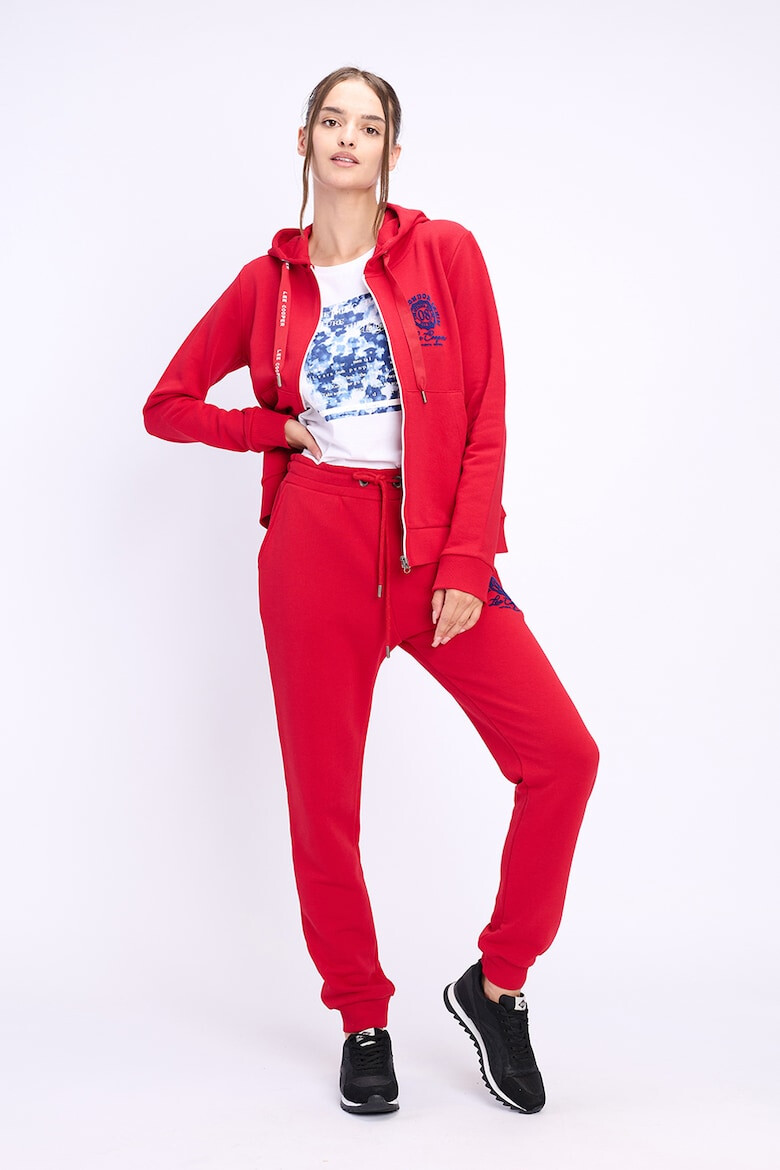 Lee Cooper Худи с цип и лого на гърдите - Pepit.bg