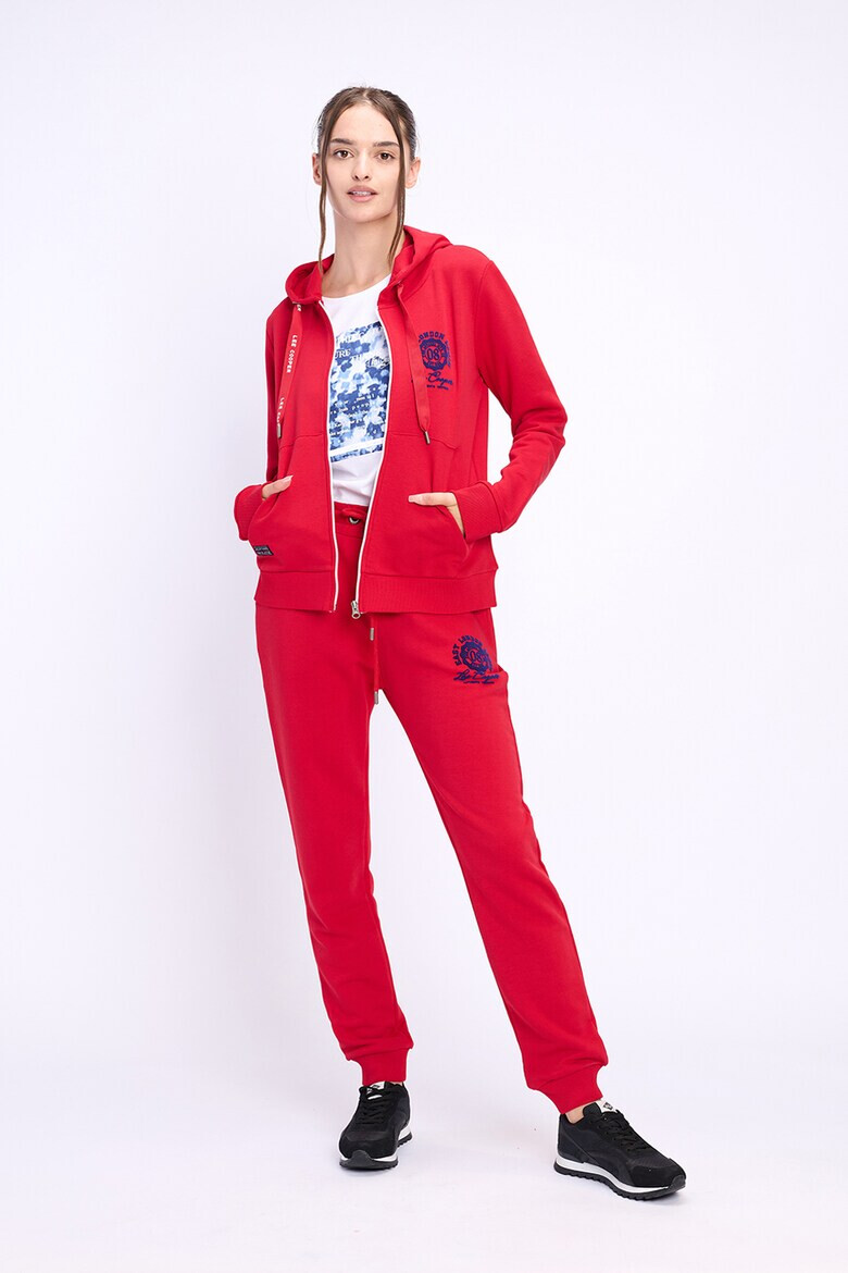 Lee Cooper Худи с цип и лого на гърдите - Pepit.bg