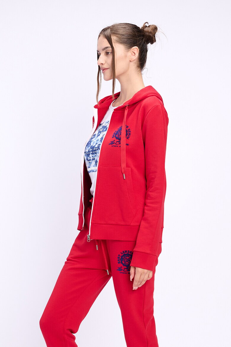 Lee Cooper Худи с цип и лого на гърдите - Pepit.bg