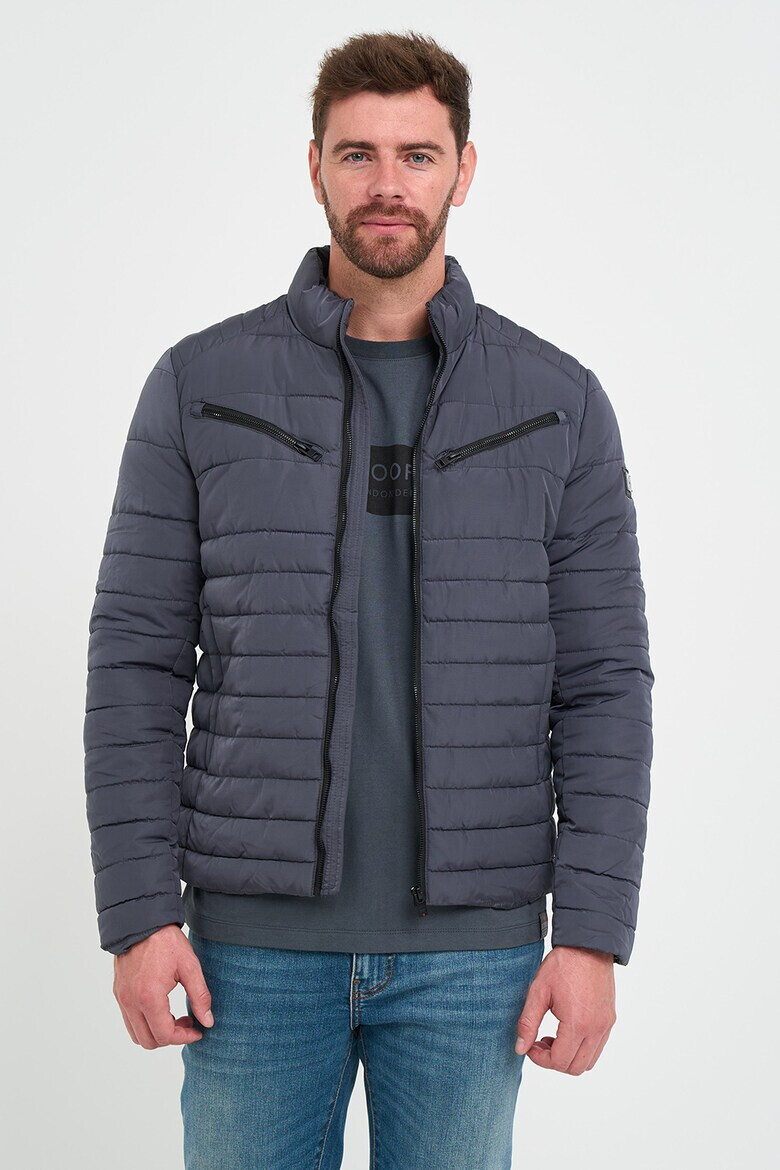 Lee Cooper Капитонирано зимно яке с цип - Въглен сиво - Pepit.bg