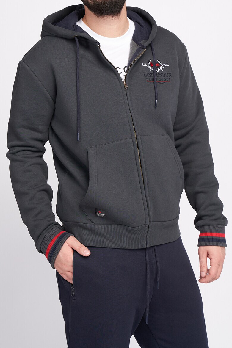 Lee Cooper Худи с цип и лого - Pepit.bg
