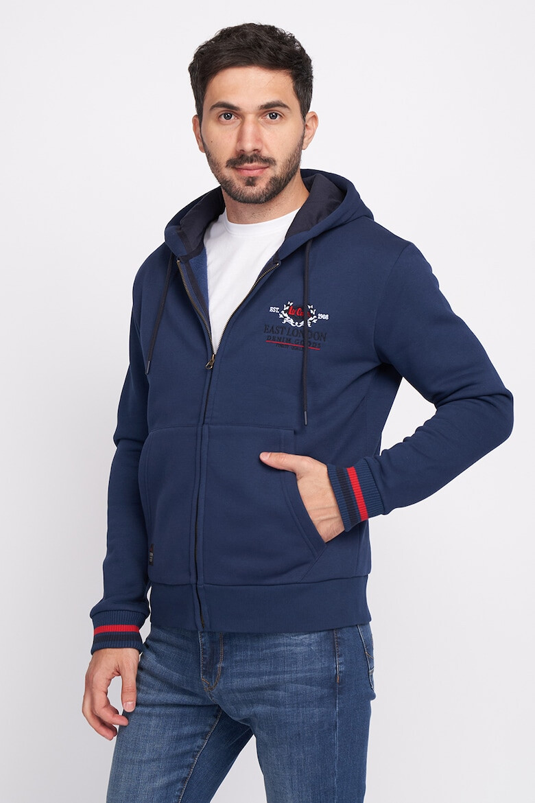 Lee Cooper Худи с цип и предни джобове - Pepit.bg