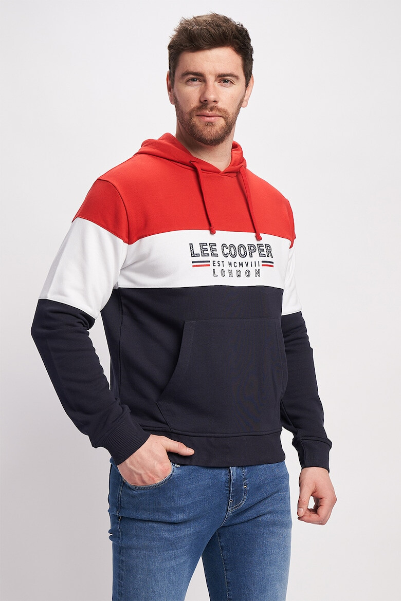 Lee Cooper Худи с цветен блок и лого - Pepit.bg