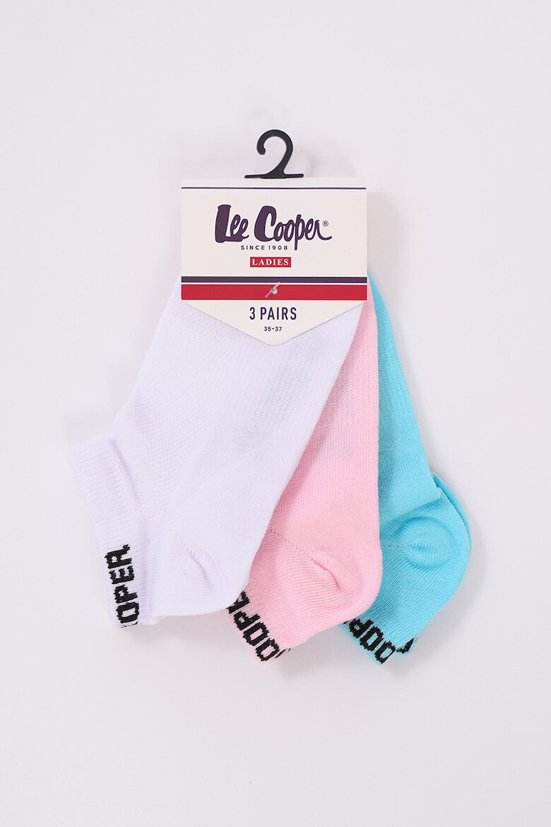 Lee Cooper Къси чорапи с лого - 3 чифта - Pepit.bg