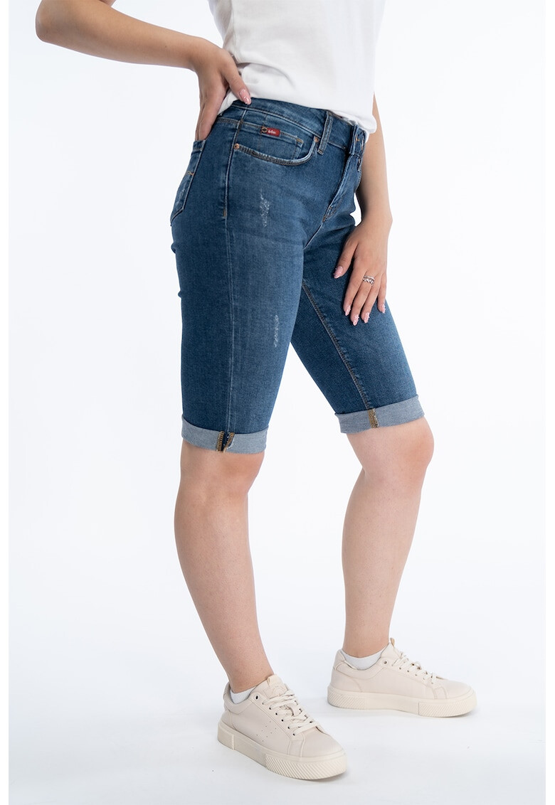 Lee Cooper Къси дънки със захабен ефект - Pepit.bg