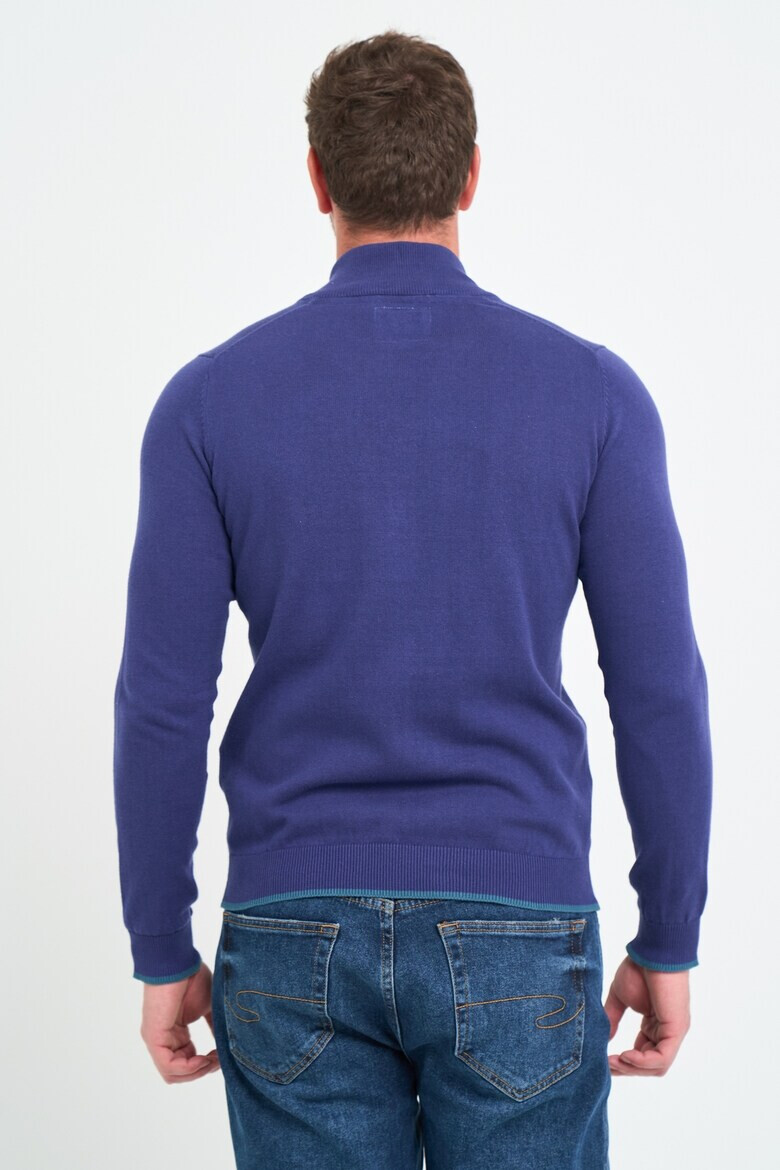 Lee Cooper Памучен пуловер с къс цип - Pepit.bg